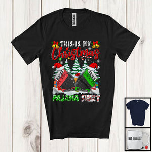 MacnyStore - This Is My Christmas Pajama Shirt; Lovely X-mas Tree Santa Accordion; Musical Instruments T-Shirt