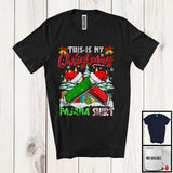 MacnyStore - This Is My Christmas Pajama Shirt; Lovely X-mas Tree Santa Harmonica; Musical Instruments T-Shirt