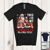 MacnyStore - This Is My Christmas Pajama Shirt; Sarcastic Santa Drinking Bourbon; Drunker X-mas Group T-Shirt