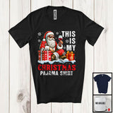 MacnyStore - This Is My Christmas Pajama Shirt; Sarcastic Santa Drinking Wine; Drunker X-mas Group T-Shirt