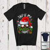 MacnyStore - This Is My Christmas Shirt, Joyful X-mas Santa Sunglasses Face, Dabbing ELF Snowman Group T-Shirt