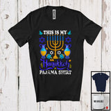 MacnyStore - This Is My Hanukkah Pajama Shirt; Amazing Hanukkah Chanukah Menorah; Family Group T-Shirt