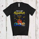 MacnyStore - This Is My Hanukkah Pajama Shirt; Lovely Menorah Basketball Ball; Sport Basketball Player Team T-Shirt