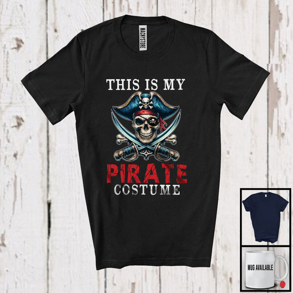 MacnyStore - This Is My Pirate Costume; Humorous Halloween Skull Pirate Lover; Men Costume Family T-Shirt