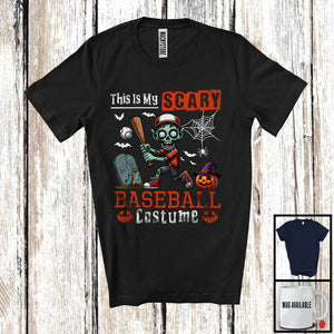 MacnyStore - This Is My Scary Baseball Costume, Horror Halloween Zombie Playing Baseball, Sport Player Team T-Shirt