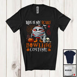 MacnyStore - This Is My Scary Bowling Costume; Humorous Halloween Mummy Ball Pumpkin; Sports Team T-Shirt