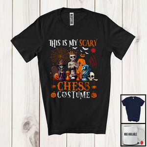 MacnyStore - This Is My Scary Chess Costume; Humorous Halloween Mummy Chess Pumpkin; Sports Team T-Shirt