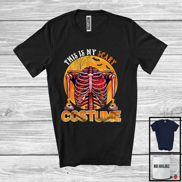 MacnyStore - This Is My Scary Costume, Horror Halloween Skeleton Candy Heart Rib Cage X Ray, Treatment T-Shirt