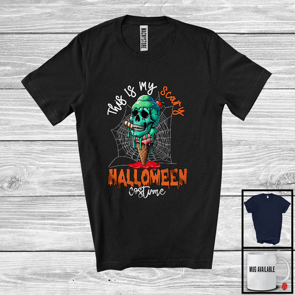 MacnyStore - This Is My Scary Halloween Costume; Creepy Ice Cream Zombie Skull Lover; Family Group T-Shirt