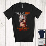 MacnyStore - This Is My Scary Halloween Costume; Horror Anatomy Skeleton Rib And Intestine Human Cosplay T-Shirt