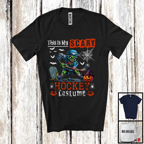 MacnyStore - This Is My Scary HockeyCostume, Horror Halloween Zombie Playing Hockey, Sport Player Team T-Shirt