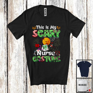 MacnyStore - This Is My Scary Nurse Costume, Horror Halloween Zombie Lover, Careers Nurse Group T-Shirt