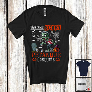 MacnyStore - This Is My Scary Petanque Costume, Horror Halloween Zombie Playing Petanque, Sport Team T-Shirt