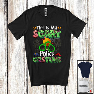 MacnyStore - This Is My Scary Police Costume, Horror Halloween Zombie Lover, Careers Police Group T-Shirt