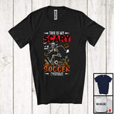 MacnyStore - This Is My Scary Soccer Costume; Awesome Halloween Skeleton Playing Soccer; Sport Player T-Shirt