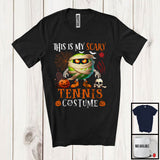 MacnyStore - This Is My Scary Tennis Costume; Humorous Halloween Mummy Ball Pumpkin; Sports Team T-Shirt