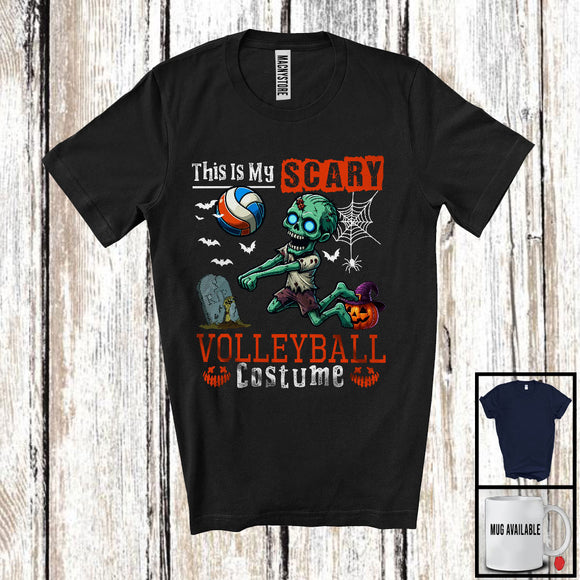MacnyStore - This Is My Scary Volleyball Costume, Horror Halloween Zombie Playing Volleyball, Sport Team T-Shirt