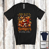 MacnyStore - This Is My Thanksgiving Pajama Shirt, Adorable Gnomes Corgi Owner, Fall Leaves Pumpkins T-Shirt