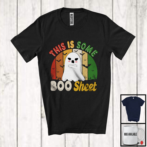 MacnyStore - This Is Some Boo Sheet; Amazing Halloween Groovy Cute Boo Ghost Lover; Vintage Retro T-Shirt