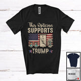 MacnyStore - This Optician Supports Trump; Cool Vote Election President; Vintage America Flag Patriotic T-Shirt