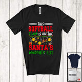 MacnyStore - This Softball Team Is On The Santa's Naughty List; Sarcastic X-mas Sport Playing Player Team T-Shirt