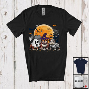 MacnyStore - Three Boo Witch Mummy Bulldog, Adorable Halloween Costume Puppy Owner, Family Group T-Shirt