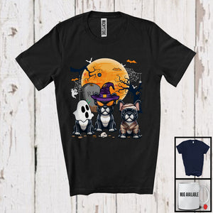 MacnyStore - Three Boo Witch Mummy French Bulldog, Adorable Halloween Costume Puppy Owner, Family T-Shirt