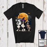 MacnyStore - Three Boo Witch Mummy Landseer, Adorable Halloween Costume Puppy Owner, Family Group T-Shirt