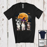 MacnyStore - Three Boo Witch Mummy Papillon dog, Adorable Halloween Costume Puppy Owner, Family Group T-Shirt