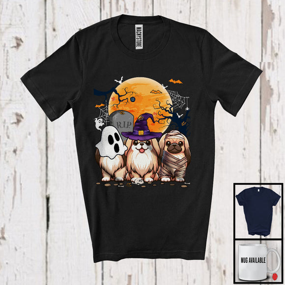 MacnyStore - Three Boo Witch Mummy Pekingese, Adorable Halloween Costume Puppy Owner, Family Group T-Shirt