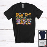 MacnyStore - Three Lovely Unicorns As Bees, Amazing Thanksgiving Sunflowers Unicorn, Garden Honey Lover T-Shirt