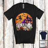 MacnyStore - Three Mummy Zombie Witch Baseball, Scary Halloween Sport Player Playing, Moon Witch Lover T-Shirt