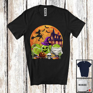 MacnyStore - Three Mummy Zombie Witch Tennis, Scary Halloween Sport Player Playing, Moon Witch Lover T-Shirt