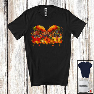 MacnyStore - Three Puzzle Pieces Turkeys; Amazing Thanksgiving Fall Tree; Autism Awareness Family T-Shirt