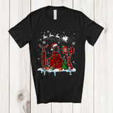 MacnyStore - Three Red Plaid Lunch Lady Tools; Amusing Christmas Snowing Lunch Lady; Jobs Careers Proud T-Shirt