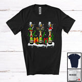 MacnyStore - Three Santa Elf Reindeer Champagne Glasses; Cheerful Christmas Drinking; X-mas Drunker Group T-Shirt