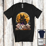 MacnyStore - Three Witch Mummy Zombie Poodle, Horror Halloween Costume Moon, Matching Family Group T-Shirt