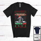 MacnyStore - Trashing Through The Snow; Amazing Christmas Sweater Leopard Santa Raccoon; Trash Animal T-Shirt