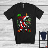 MacnyStore - Tree Rex; Scary Christmas Santa T-Rex Dinosaur Santa; Snowing X-mas Family Group T-Shirt