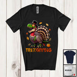 MacnyStore - Trexgiving, Humorous Thanksgiving Turkey T-Rex Dinosaur, Fall Leaves Family Lover T-Shirt