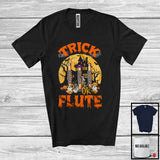 MacnyStore - Trick Or Flute; Horror Halloween Moon Witch Trick Or Treat; Musical Instruments Player T-Shirt