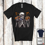 MacnyStore - Trucker Skeleton, Scary Halloween Costume Skeleton Skull Lover, Proud Careers Group T-Shirt