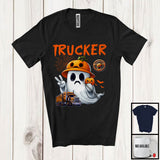 MacnyStore - Trucker; Humorous Halloween Costume Ghost Boo Lover; Matching Careers Jobs Group T-Shirt