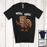 MacnyStore - Turkey Cat Cosplay; Humorous Thanksgiving Cat Owner Lover; Matching Family Group T-Shirt