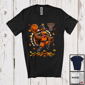 MacnyStore - Turkey Playing Basketball, Amazing Thanksgiving Sport Player Team, Matching Family Group T-Shirt