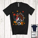 MacnyStore - Turkey Playing Soccer, Joyful Thanksgiving Turkey Pumpkins, Matching Sport Player Team T-Shirt