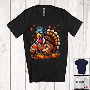 MacnyStore - Turkey Playing Video Games, Amazing Thanksgiving Fall Pumpkin Turkey Gaming, Gamer Team T-Shirt