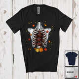 MacnyStore - Turkey Rib Cage; Awesome Thanksgiving Skeleton X-Ray Turkey; Fall Leaves Pumpkins T-Shirt