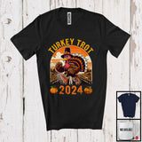 MacnyStore - Turkey Trot 2024, Amazing Thanksgiving Fall Autumn Turkey Running, Marathon Runner Lover T-Shirt