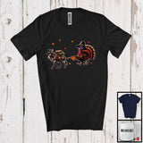 MacnyStore - Turkey Walking With Donkey; Wonderful Thanksgiving Turkey Donkey; Friends Family Farmer Group T-Shirt